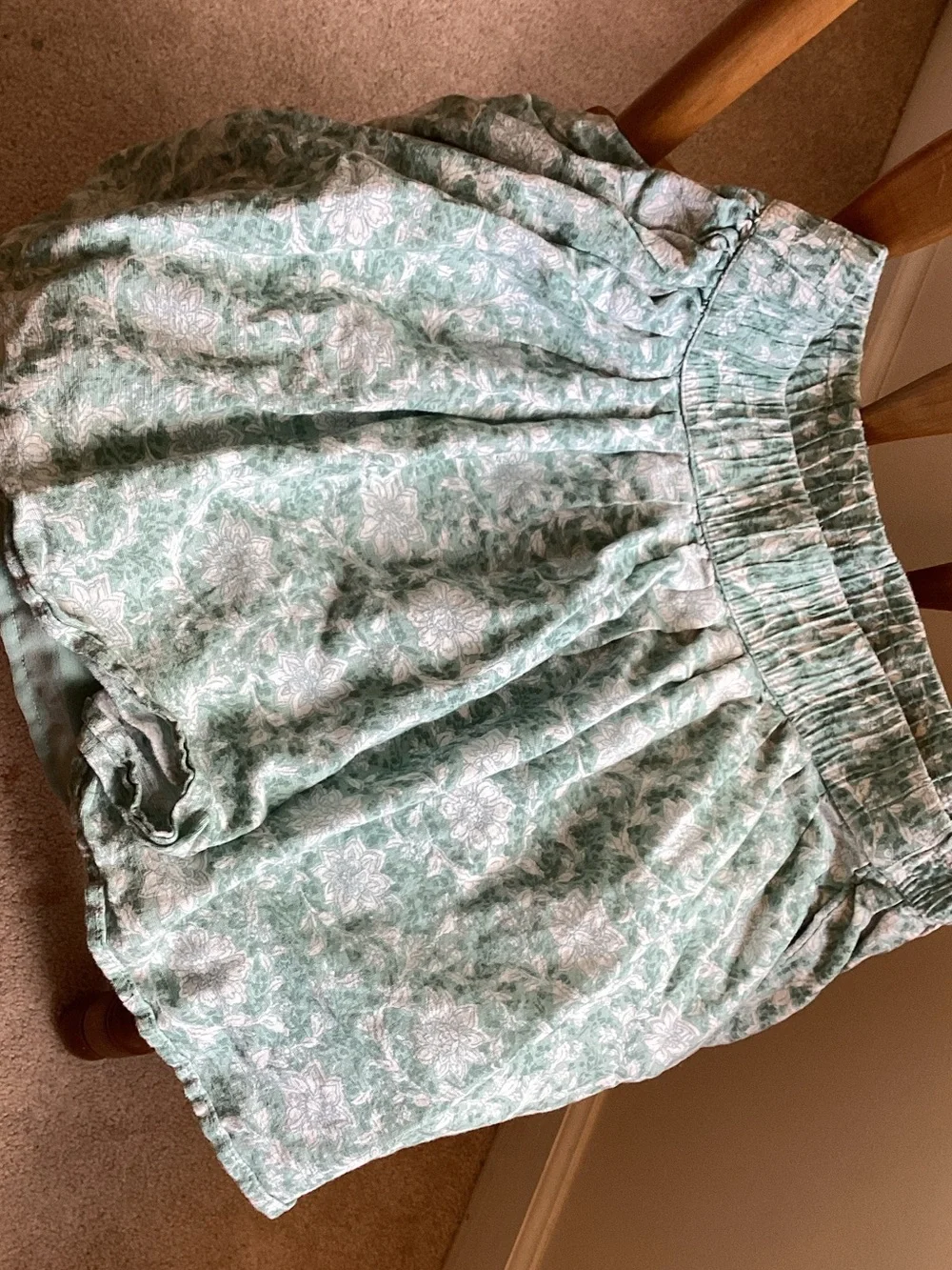 American Eagle Outfitters Seafoam Green Floral A-Line Skirt